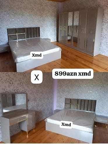 Yataq otağı dəsti Tərkib: - Çarpayı: yumşaq panelli, parçalı başlıq;