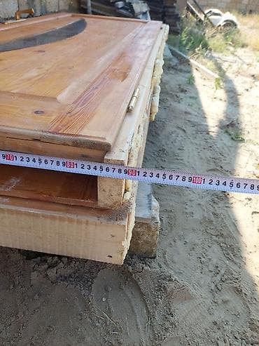 odunluq taxtalar: Taxta giriş/interyer qapısı – komplekt - Material: massiv təbii ağac — 2
