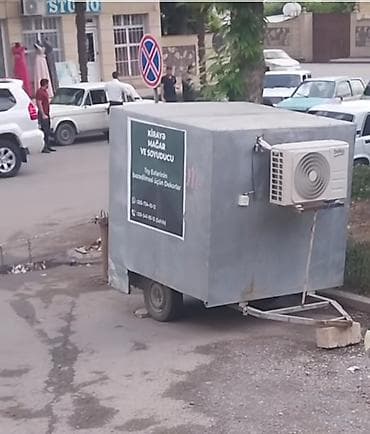 Аренда оборудования: Kirayə mobil mağar və soyuducu – qoşqu tipli metal kabin 2 denedi — 1