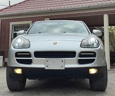 porsche disk: Porsche Cayenne (1-ci nəsil) – gümüşü rəngli SUV ili 2003 mator 4.5 — 1