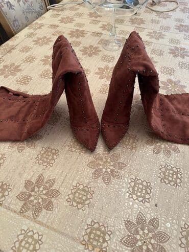 qadın çəkmə: Ölçü: 37, rəng - Qəhvəyi, Yeni — 3