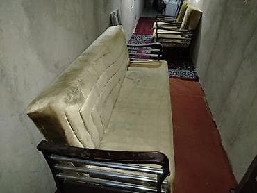 kresli: Klassik dəst: divan və 2 ədəd kreslo - Material: yumşaq məxməri/parça — 3