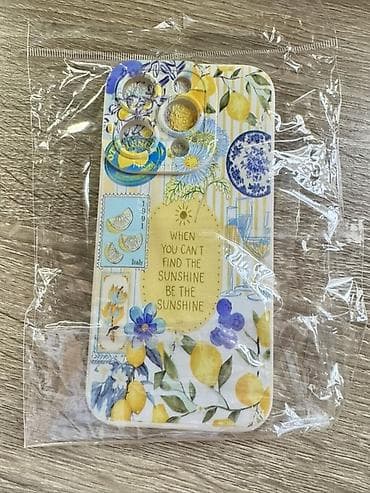 iphone 12 pro max case: Telefon üçün qoruyucu örtük iphone 15pro üçün - Dizayn: limon, çiçək — 1
