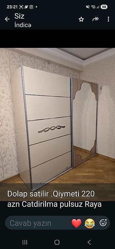 kombi panel: Sürgülü qapılı geyim dolabı - Material: MDF/laminat kombinasiya — 1