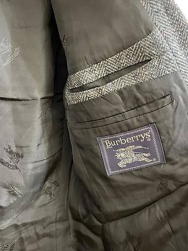 polis geyim: Kişi üçün klassik tweed blazer - Parça: boz rəngdə, balıqqulağı — 5