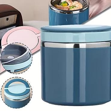 yemek termoslari: Rəng - Göy, Yəmək üçün termos, Paslanmayan polad — 5