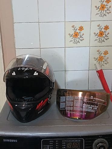 Мопеды, скутеры: Vega tam üzlü motosiklet dəbilqəsi + əlavə vizor - Brend/model: Vega — 4