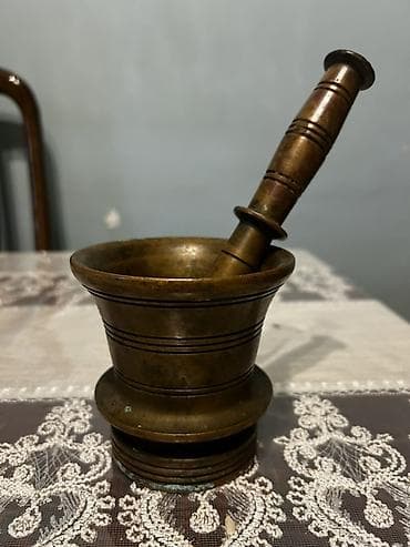 mış: Bürünc həvəng və dəstək (havan) - Material: temiz miss, 4 kq — 1