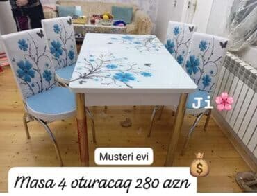 quxna stulu: 🇹🇷Turkiye istehsali. Metbex masa desti Masa 4 oturacaq Masa 80*130 — 2