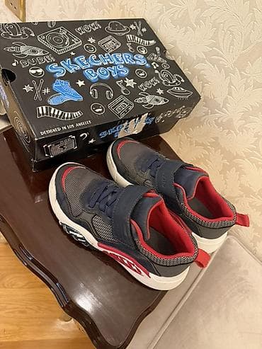 setkali ayaqqabi: Rəng - Göy Krossovkalar, Skechers, Ölçü: 34, Oğlan üçün — 1