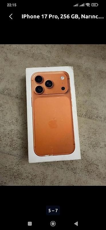 Elektronika: IPhone 17 Pro Max, 256 GB, Narıncı, Zəmanət, Simsiz şarj, Face ID — 1