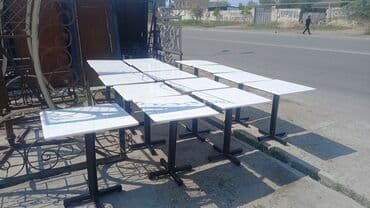 resepşın stolu: Bar masası, Açılmayan, Mərmər, Kvadrat masa — 8