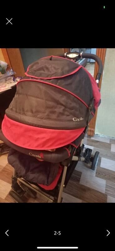 usaq evcikleri: Capella uşaq arabası - Rəng: qırmızı/qara - Geniş, tam qapanan — 2