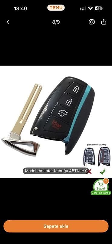 Soyutma və qızdırma sistemləri: Hyundai Anahtar Kabuğu 4BTN-HY — 1