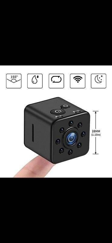 sony 1000 kamera: Mini Wi‑Fi təhlükəsizlik kamerası - Ölçü: 28 mm (ultra‑kompakt kub — 1