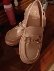 женские валяные тапочки: Brend: APAS Model: Qalın altlıqlı loafer Rəng: Açıq bej/krem Material — 4