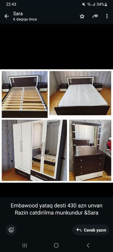 embawod: İkinəfərlik çarpayı, Dolab — 1