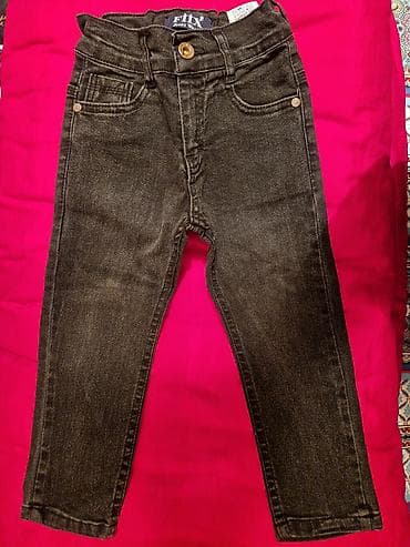 şalvar: Uşaq üçün cins şalvar - Material: klassik mavi denim - Model: cargo — 3