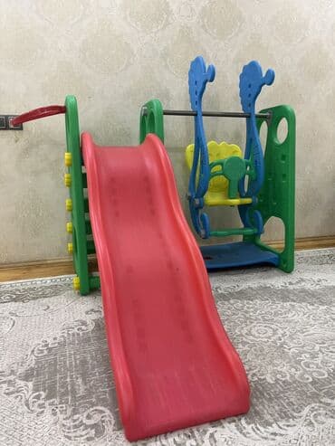 Audi: Uşaq oyun komplekti – sürüşkən + yelləncək + basketbol halqası + mini — 4