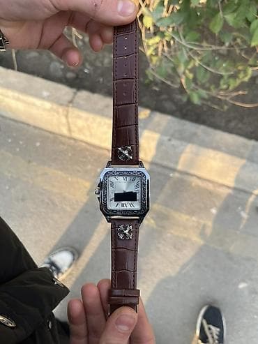 saat şamdan: Yeni, Qol saatı, Cartier, rəng - Qəhvəyi — 1