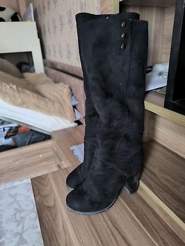 qadın çəkmələri: Çəkmə, Ölçü: 38, rəng - Qara, İşlənmiş — 2