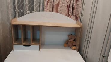 доска для рисования: Для девочки и мальчика, С выдвижными ящиками, Письменный стол, Без стульев — 2