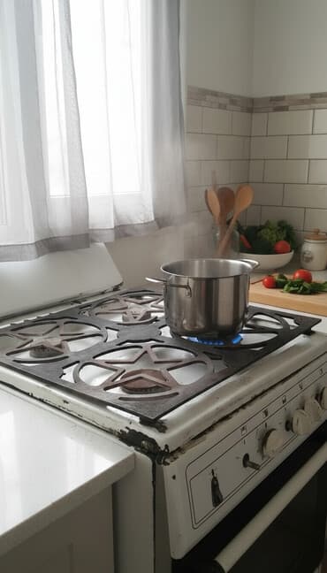 soba mini: Plitə Qazlı, Ayrıca dayanan, 4 gözlü, İşlənmiş — 1