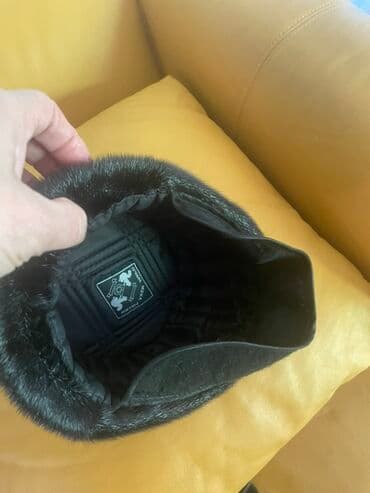 kişilər ucun papaq və şarf dəstləri: Papaq, One size, rəng - Qara — 4