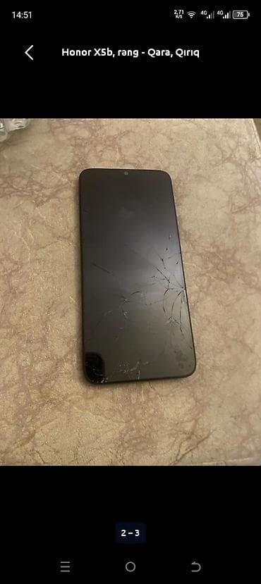 Honor X5b, rəng - Qara, Qırıq