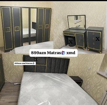tecili satilan evler: Yataq otağı mebel dəsti Tərkibi: - 5 qapılı qarderob: mərkəzdə tam — 1