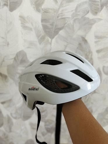 Velosiped dəbilqəsi – Soldier brendi, ağ rəng - Yüngül, aerodinamik