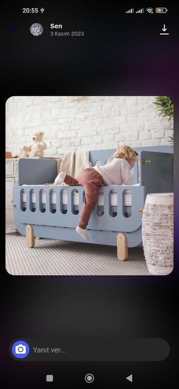 Oğlan və qız üçün, Çarpayı, Bazasız, Matrassız, Siyirməsiz