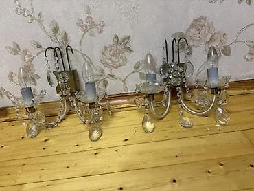 bra işıqlar: Klassik üslubda divar bra-seti - Dəst: 2 ədəd ikişaxəli divar bra — 3