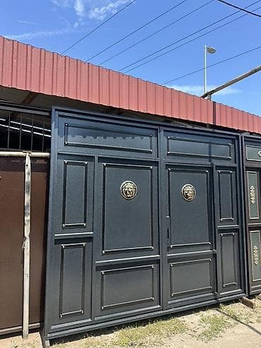 heyet darvazaları: Yeni Dəmir Həyət darvazası, Yana açılan, 3 m, Mexaniki, Qapı ilə, Kredit var, Pulsuz quraşdırma, Pulsuz çatdırılma — 4
