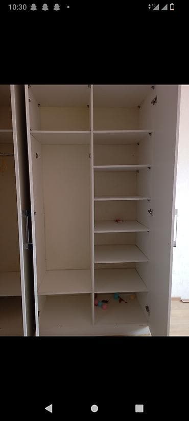 ağ şkaf: 4 qapılı, Ağ, Digər material, Açılan, Düz dolab — 1