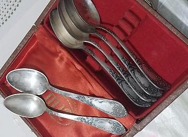 ballı bitkisel macun: Antik üslubda qaşıq dəsti - Tərkib: 6 ədəd metal yemək qaşığı - — 1