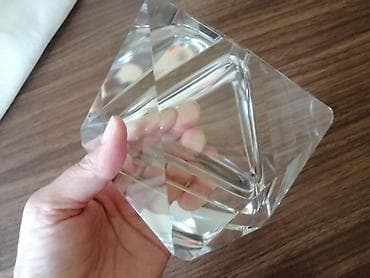 dekor isiq: Kristal dekorativ prizma – masaüstü aksesuar - Material: şəffaf bərk — 1
