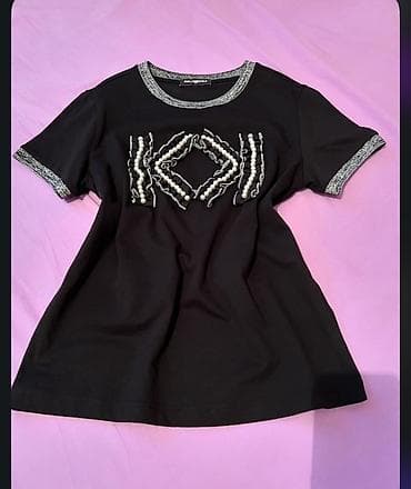 Личные вещи: Qadın geyim dəsti – 3 məhsul 1) Qara T‑shirt “Balenciaga est. 1917” — 2