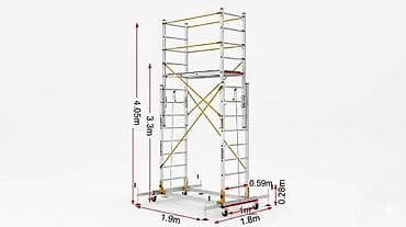 Alüminium mobil skafold (iskele) sistemi - Material: yüngül və