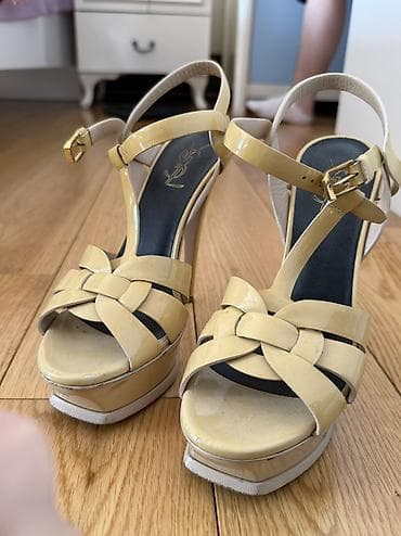 new balans: YSL “Tribute” platformlu qadın sandal kolleksiyası - Model: Saint — 5