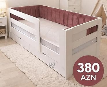 tek termolar: Uşaq çarpayısı – 380 AZN - Material: ağ rəngli möhkəm ağac/MDFlam — 1