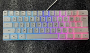 mini klaviatura: 📌 Model: Mini 60% RGB USB Aydınlatmalı Klaviatura 📌 Tuş sayı: 61 📌 — 8