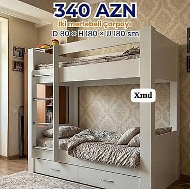 İki mərtəbəli çarpayı - Qiymət: 340 AZN (şəkildə göstərilib) -