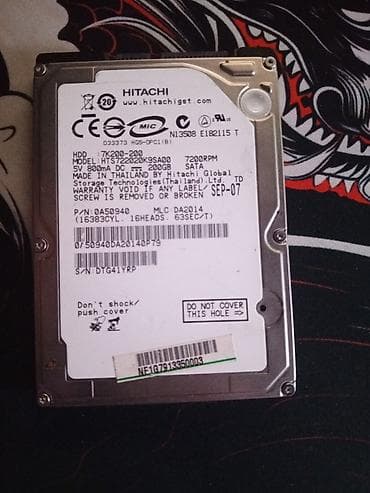 Hitachi 2.5" HDD – 200 GB Yalnz Whtsappda yazin Sağlamliği 100%