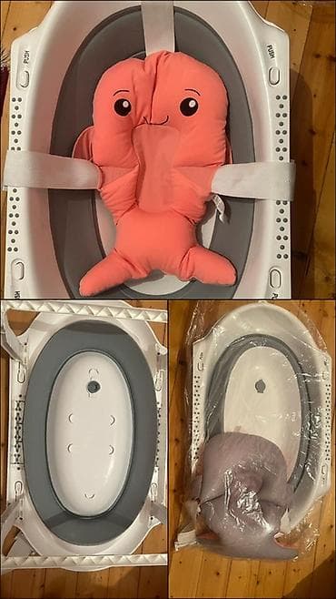 Uşaq üçün qatlanan vanna və yumşaq vanna yastığı (hamam oturacağı)