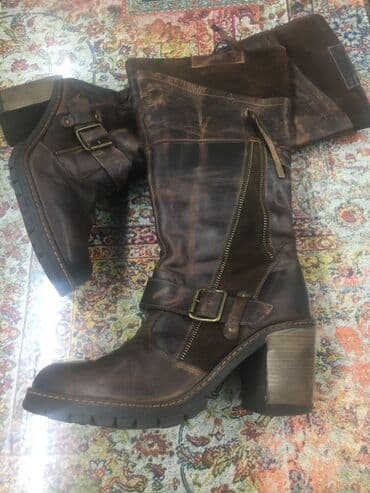 kişi üçün qırmızı çəkmələr: Qısaboğaz, Ölçü: 40.5, rəng - Qara, Yeni — 7