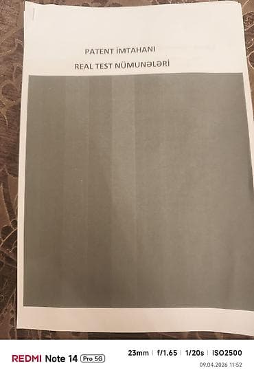 drakula kitabi: Məhsul: “Patent İmtahanı” üçün çap olunmuş hazır vəsaitlər toplusu — 5