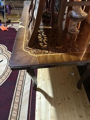 kalcuk stollar: Klassik masa, Açılmayan, Taxta, Dördbucaq masa — 1