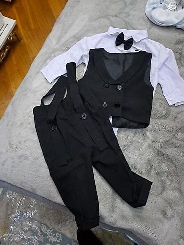 ayaggabı: Oğlan uşağı uçün dəst - Qara qalstuk-kəpənək. - Laklı qara — 6