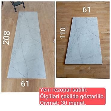 Rezopal masaüstü/plastik panel. - Material: rezopal (laminat səth)